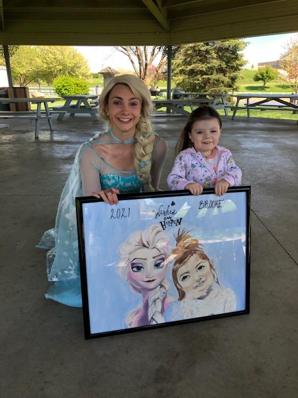 Brooke with Elsa at Wish Presentation