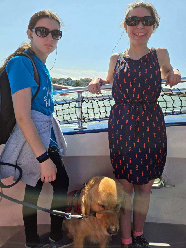 Jana and Sister on Boat