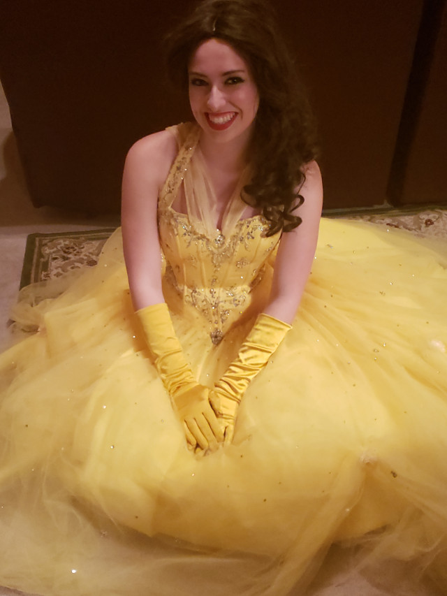 Beautiful Belle with Dress on Floor