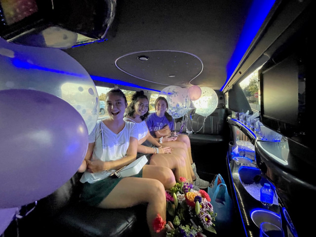 Olivia and Friends in Limo