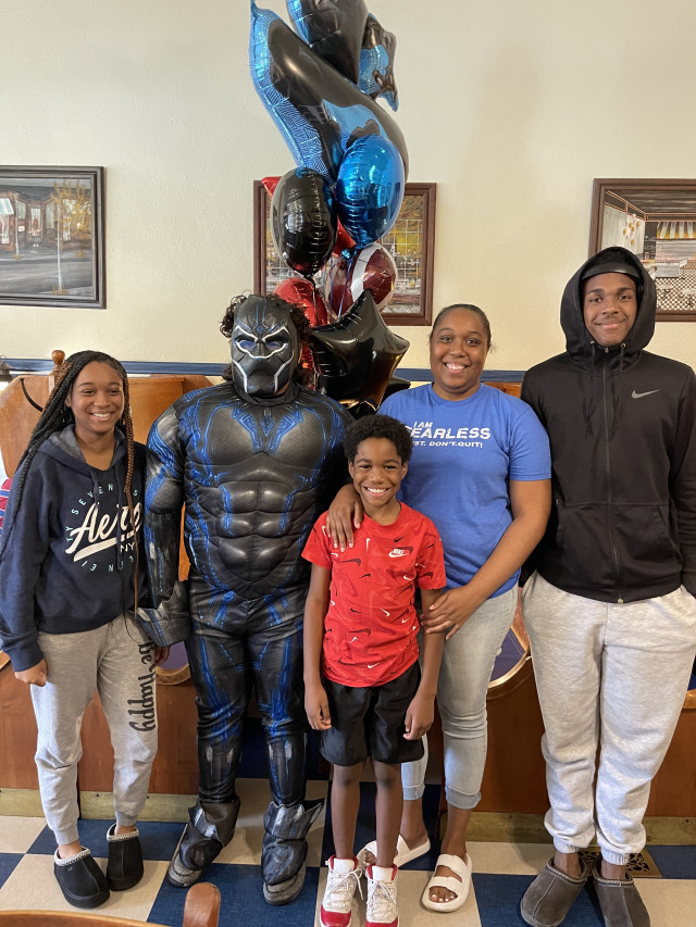 Kyree Family with Black Panther