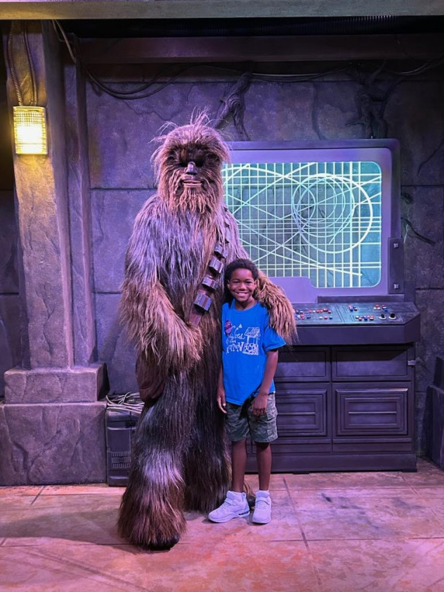 Kyree with Chewbacca