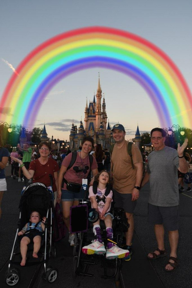 Charotte and Family Castle with Rainbow