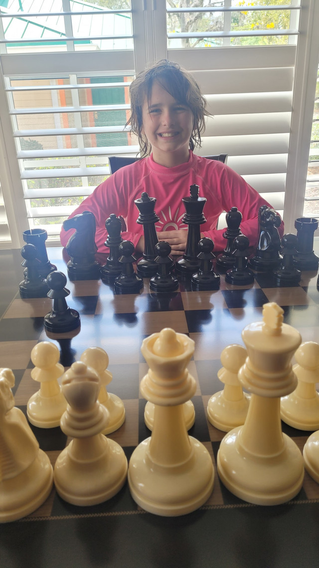 Jackson playing chess at GKTW