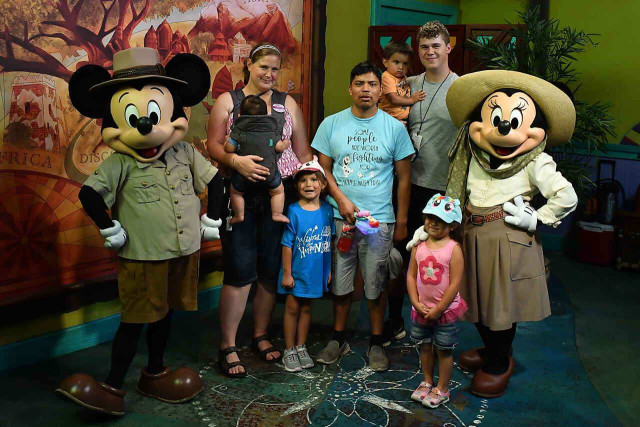 Family with Mickey and Minnie