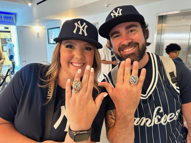 Mom and dad with rings