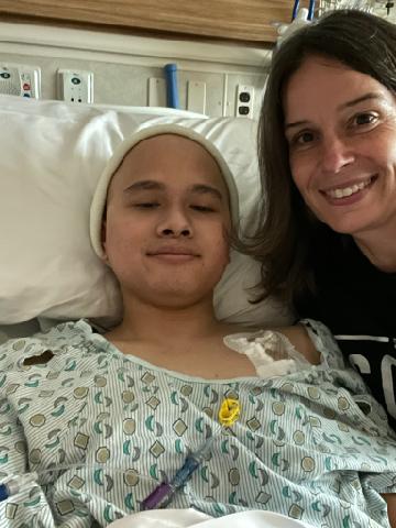 Ponya in Hospital with Favorite Nurse