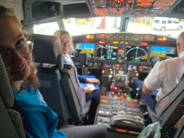 Ava in Cockpit