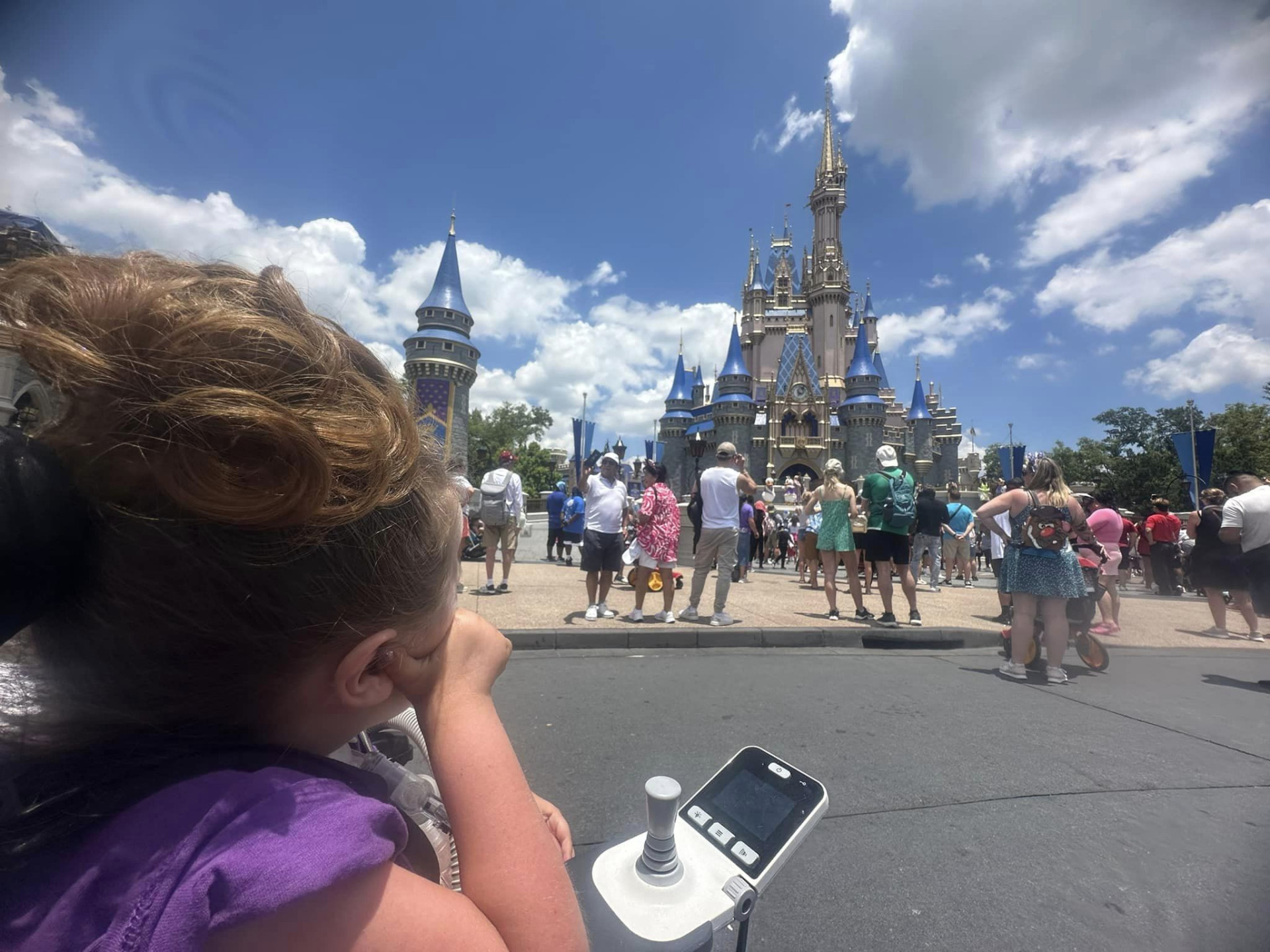 Evie looking at Castle