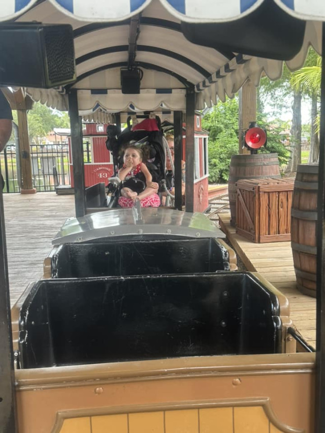 Evie on Train at GKTW