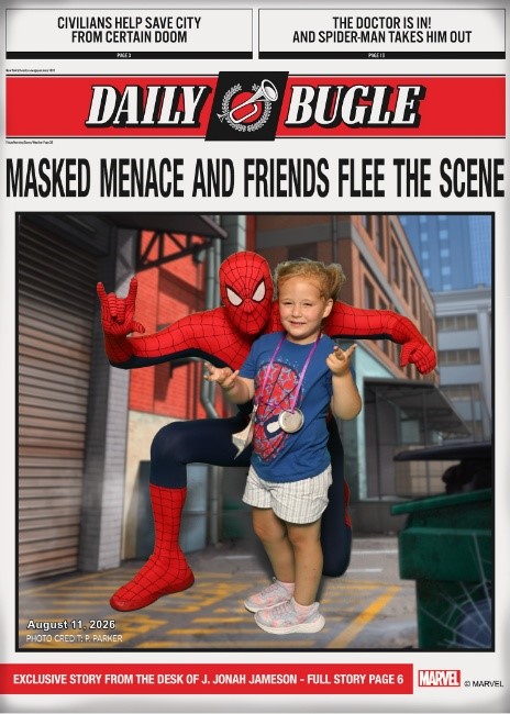 Everleigh with Spiderman