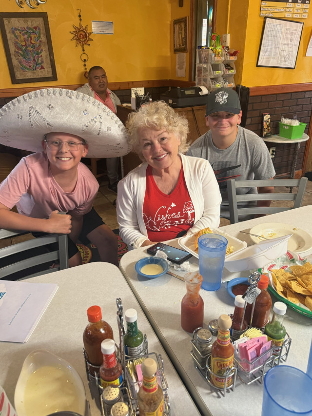 Jack Madelyn and Bryson at Senor Panchos