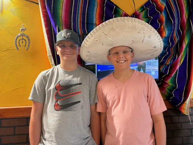Jack and Bryson at Senor Panchos