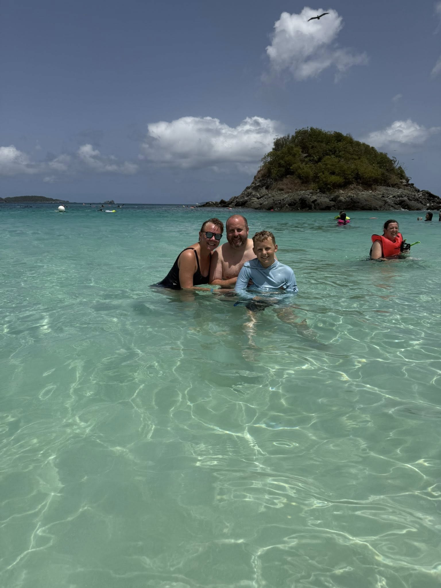 Mom dad and Jack in Water