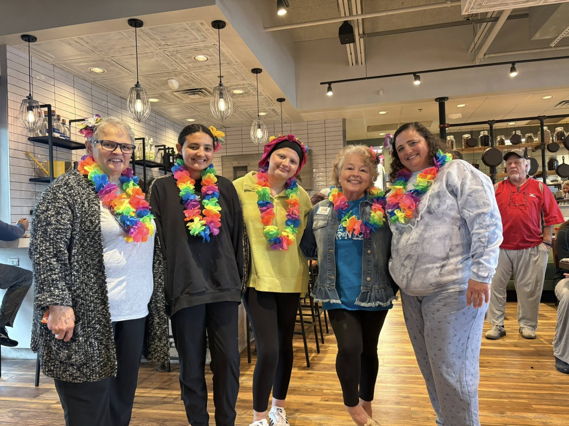 Family Standing with Wish Granter