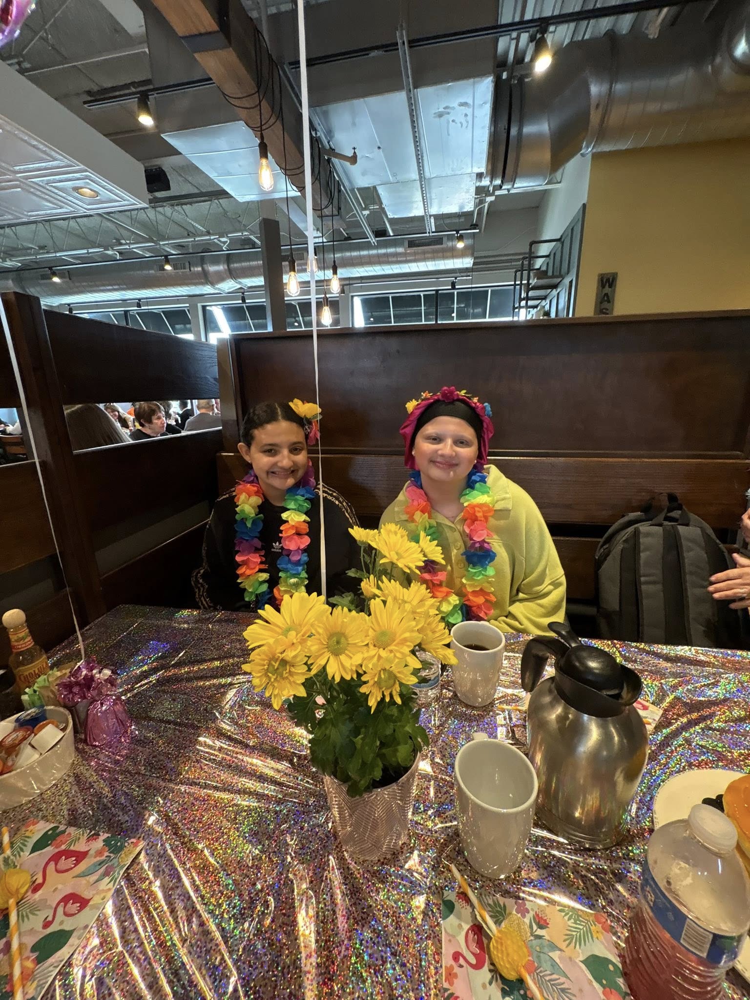 Mara and Bella at Table
