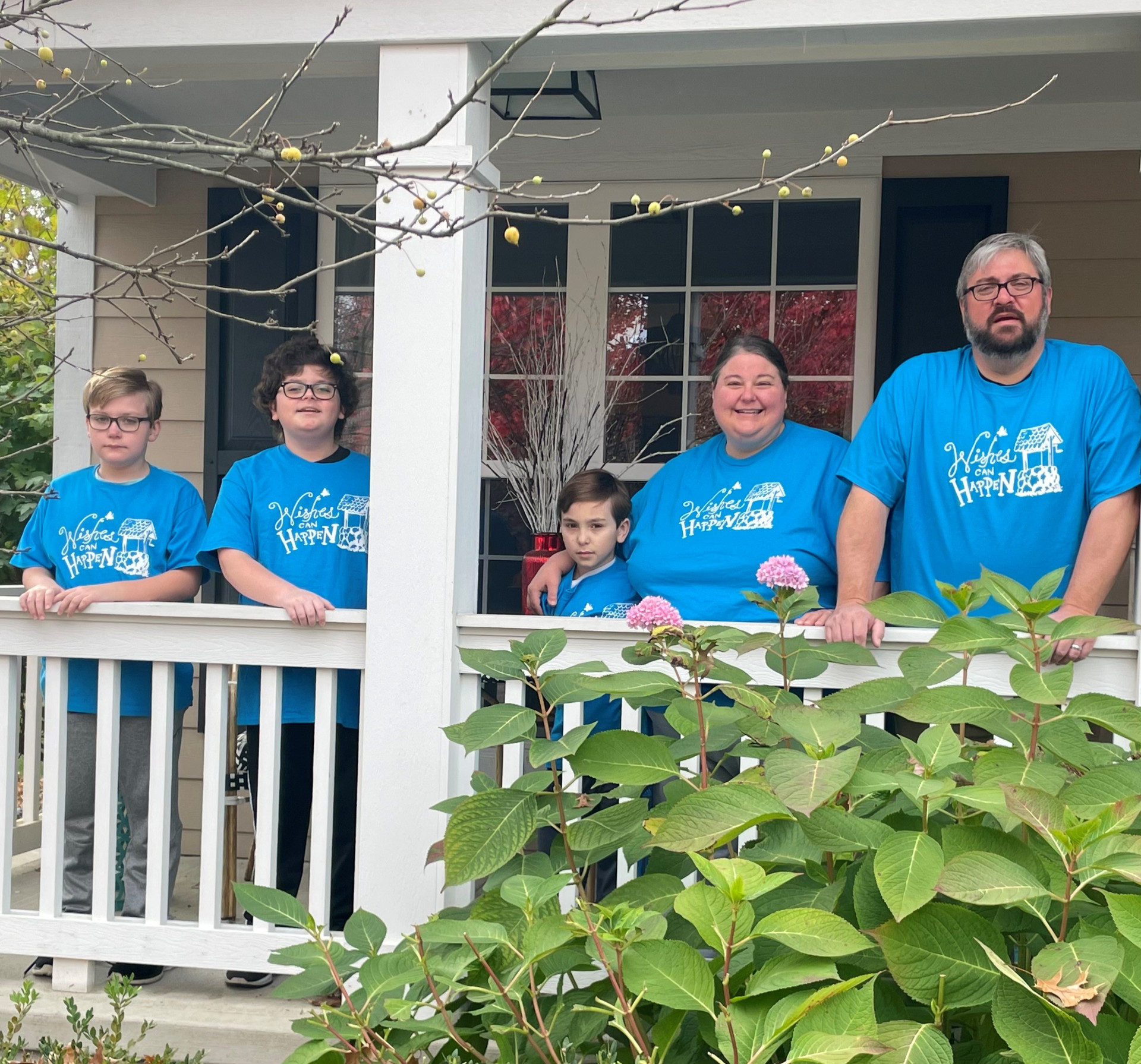 Family Front View with Shirts