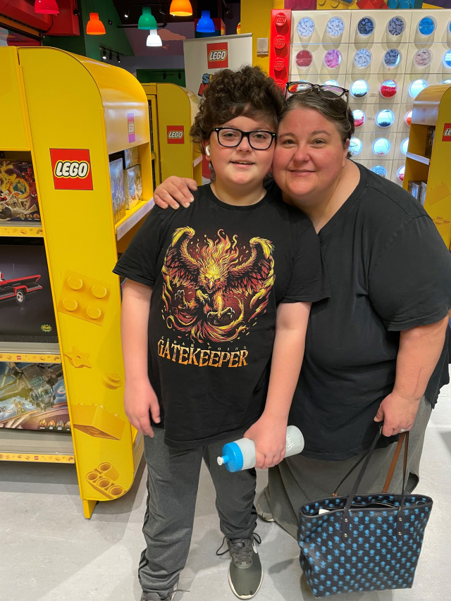 Jackson and Mom at Dave and Busters