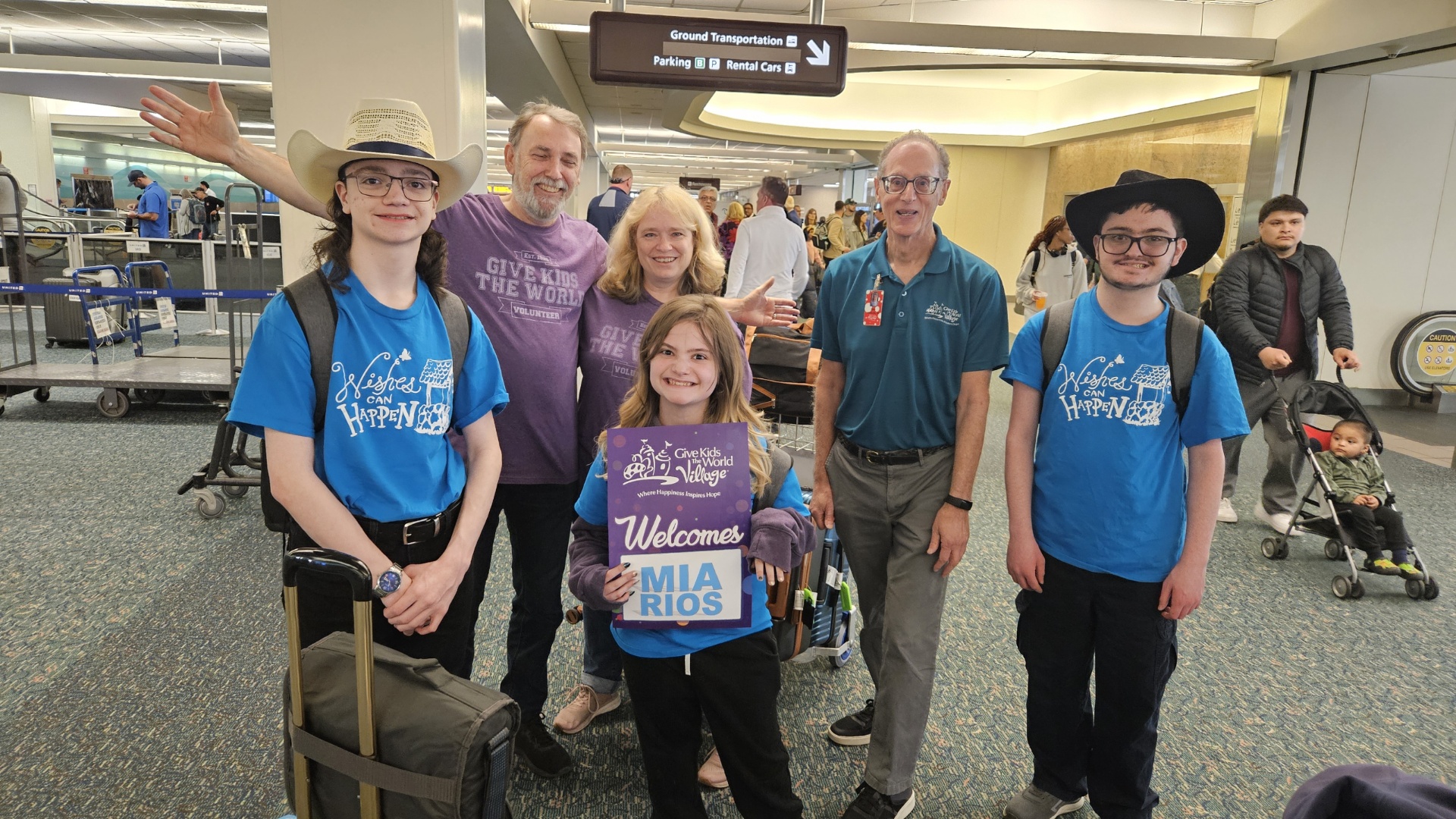 Kids with GKTW Greeters at Airport