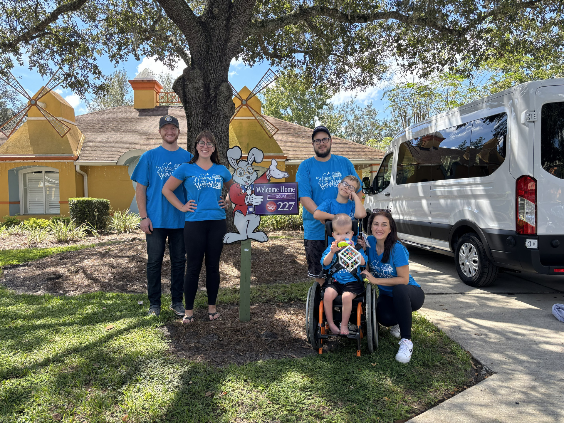 Golias Family in front of Villa
