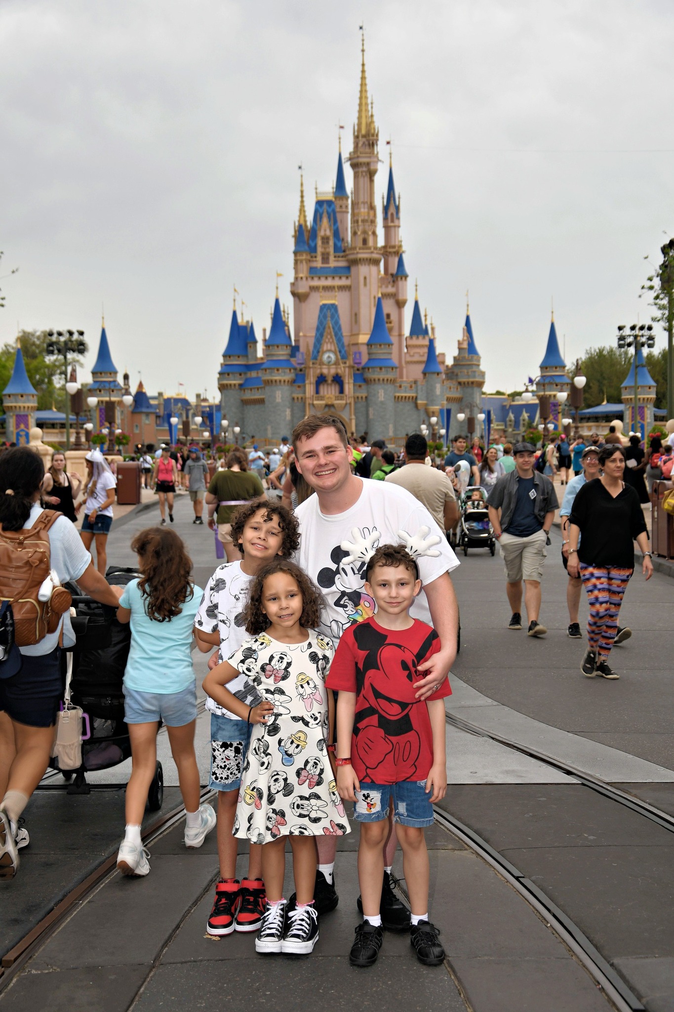 Kids in Front of Castle