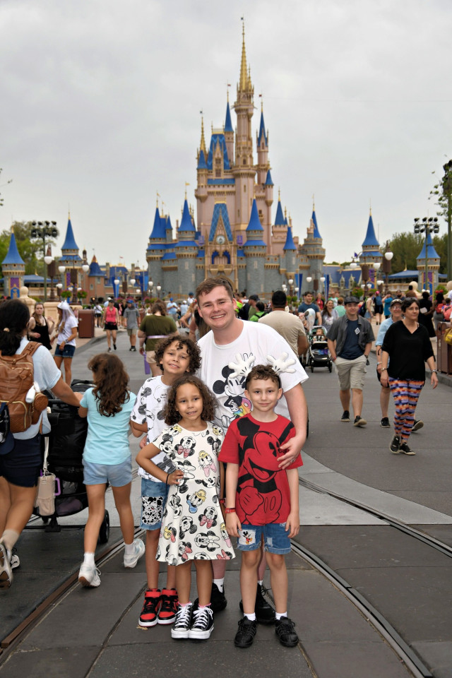 Kids in Front of Castle