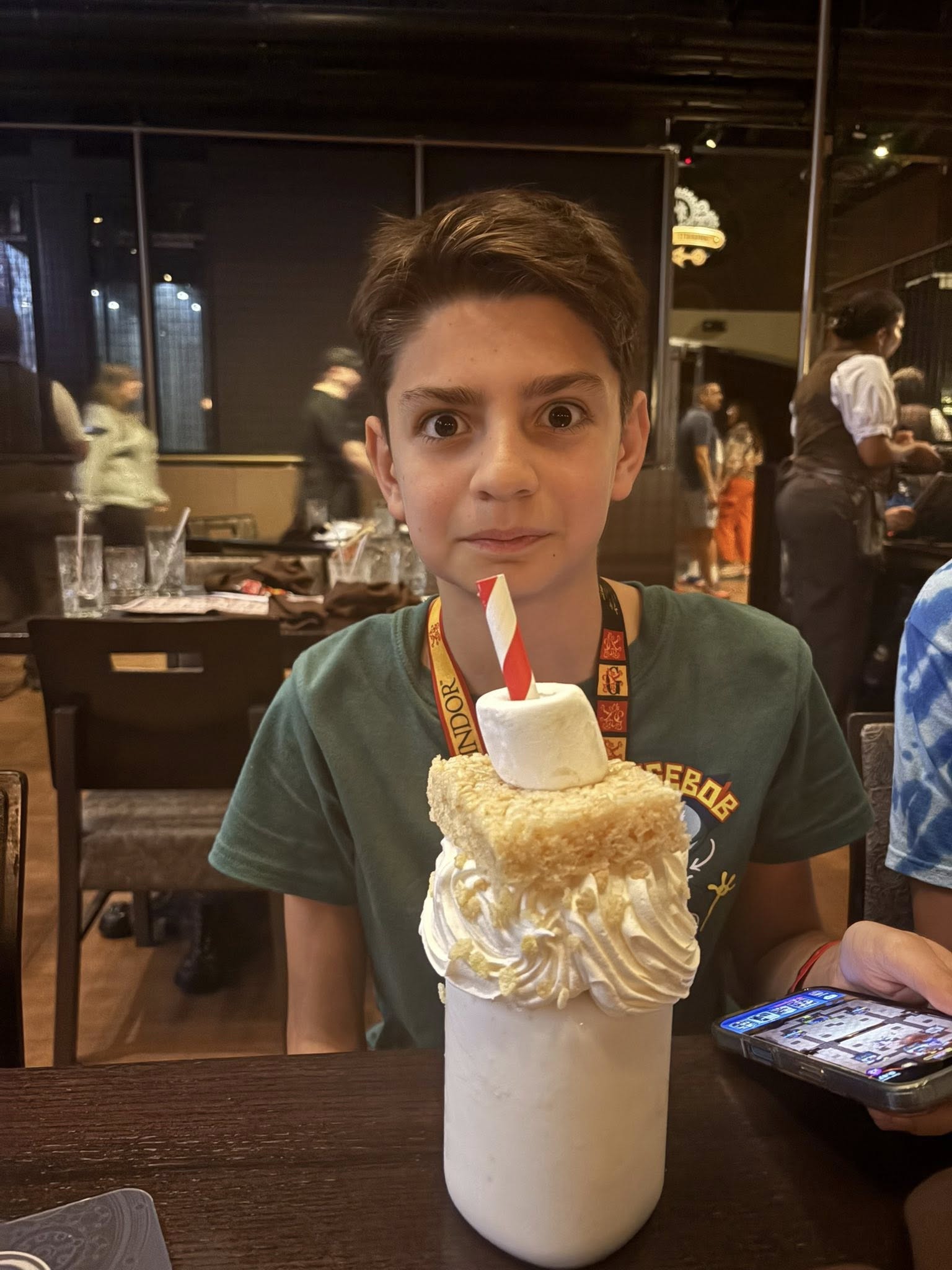 Micah with Rice Krispie Dessert