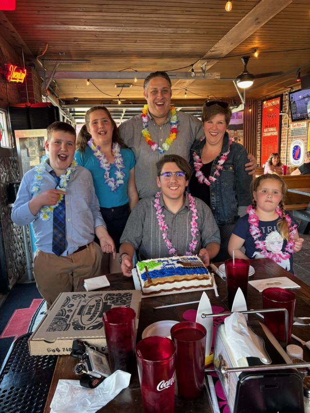 Alex Family in Restaurant at Pres