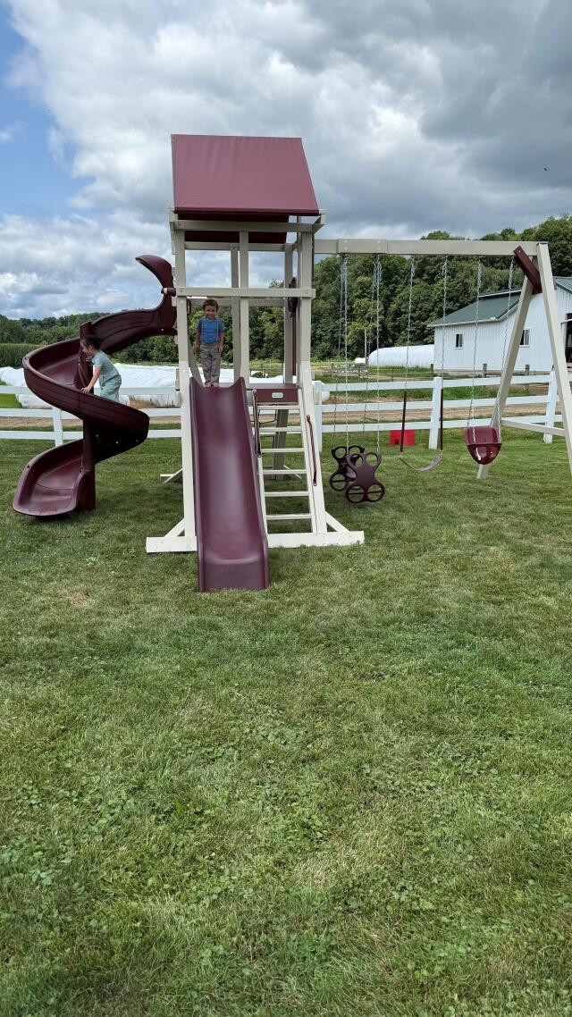 Isaac Yoder Getting Ready to go down slide