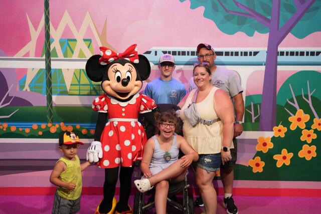 Mallory and Family with Minnie