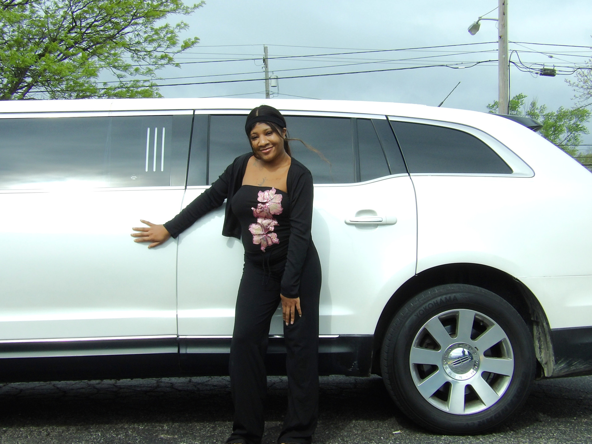 LaNiya Alone in Front of Limo