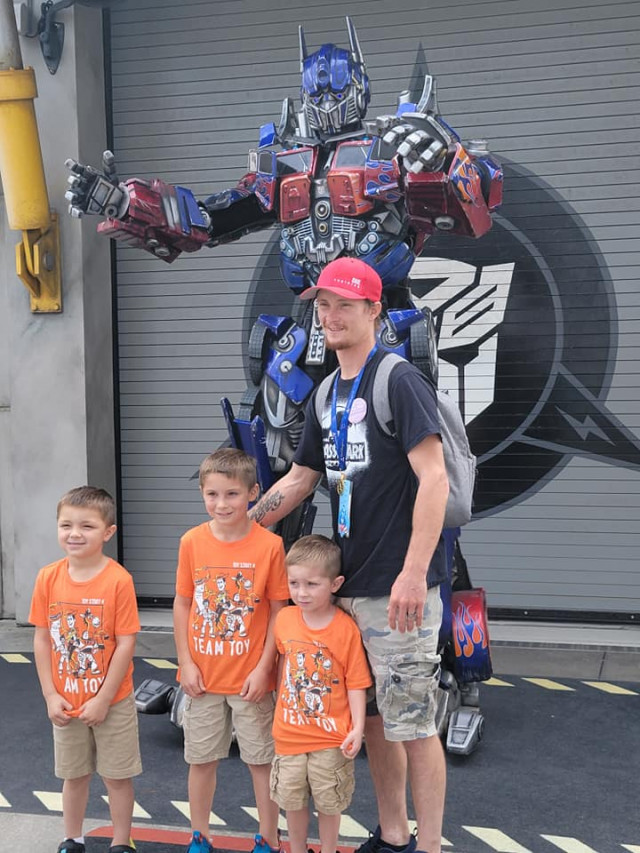 Dad with Boys at Universal
