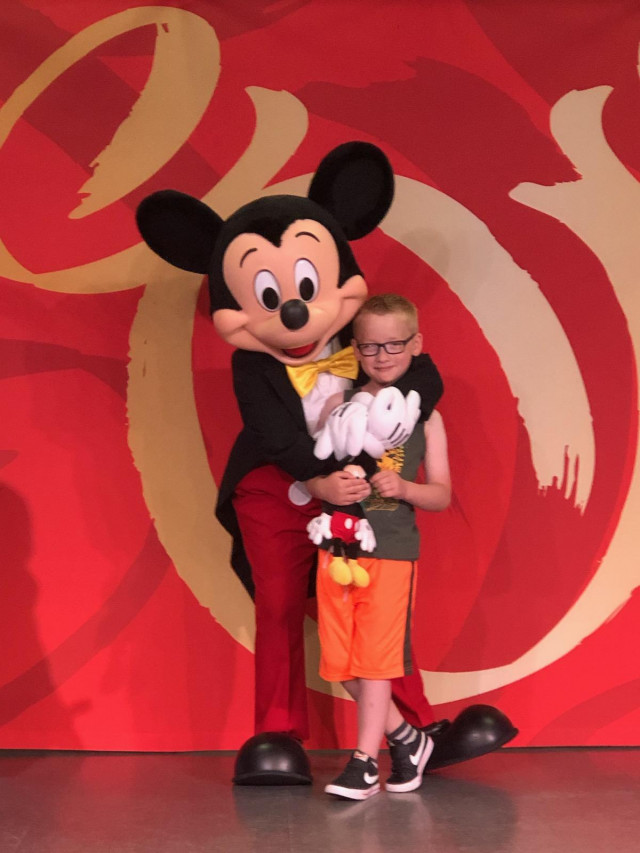 Colton w Mickey Mouse